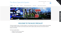 Desktop Screenshot of musicspecialistspeaks.com