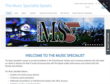 Tablet Screenshot of musicspecialistspeaks.com